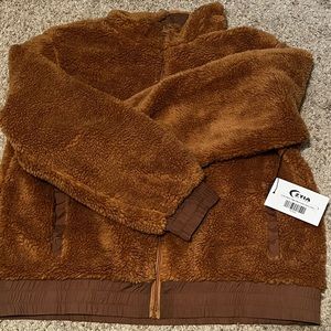 Zyia Camel Fleece Reversible Jacket